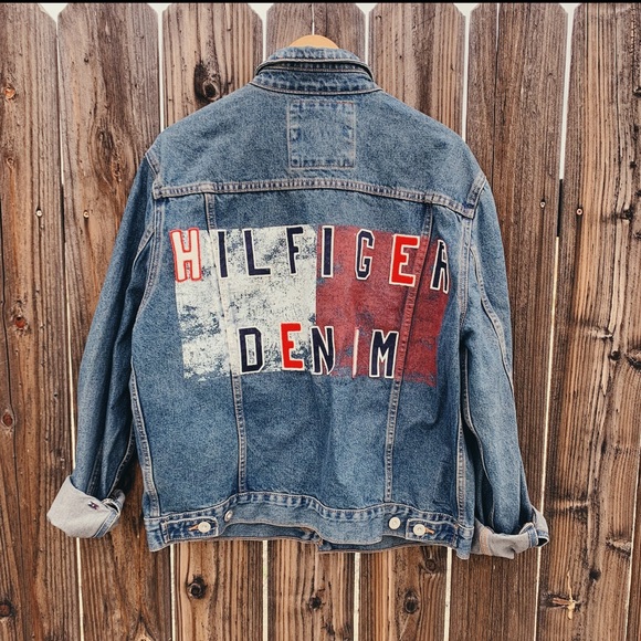 tommy hilfiger logo denim jacket